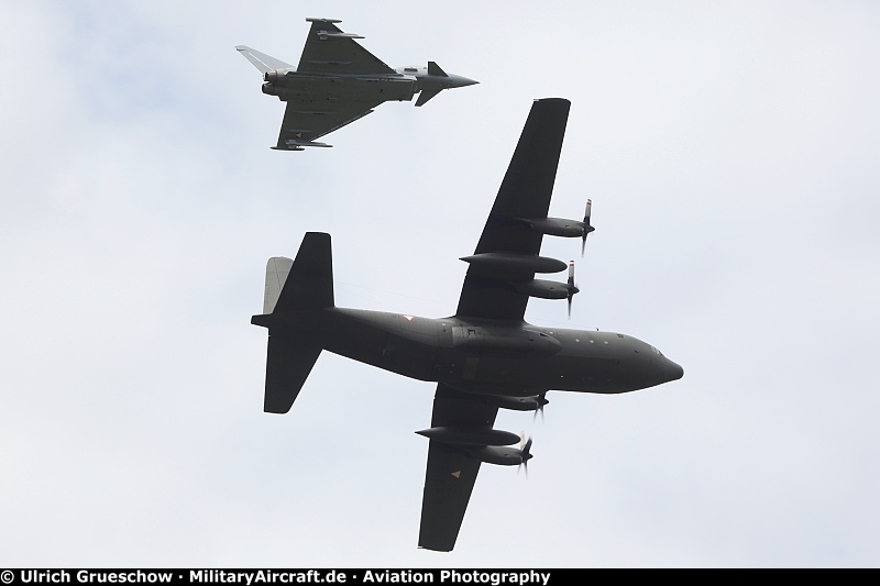 C-130 Hercules and Eurofighter Typhoon