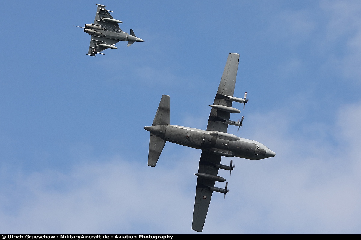 Lockheed C-130K Hercules and Eurofighter EF-2000 Typhoon S