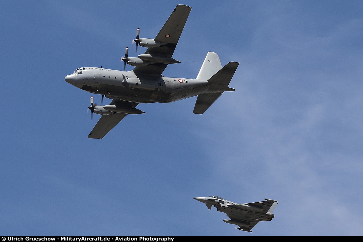 Eurofighter and C-130 Hercules